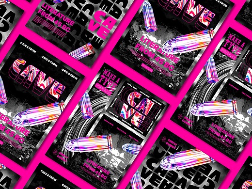 cave - 酸性海报创作