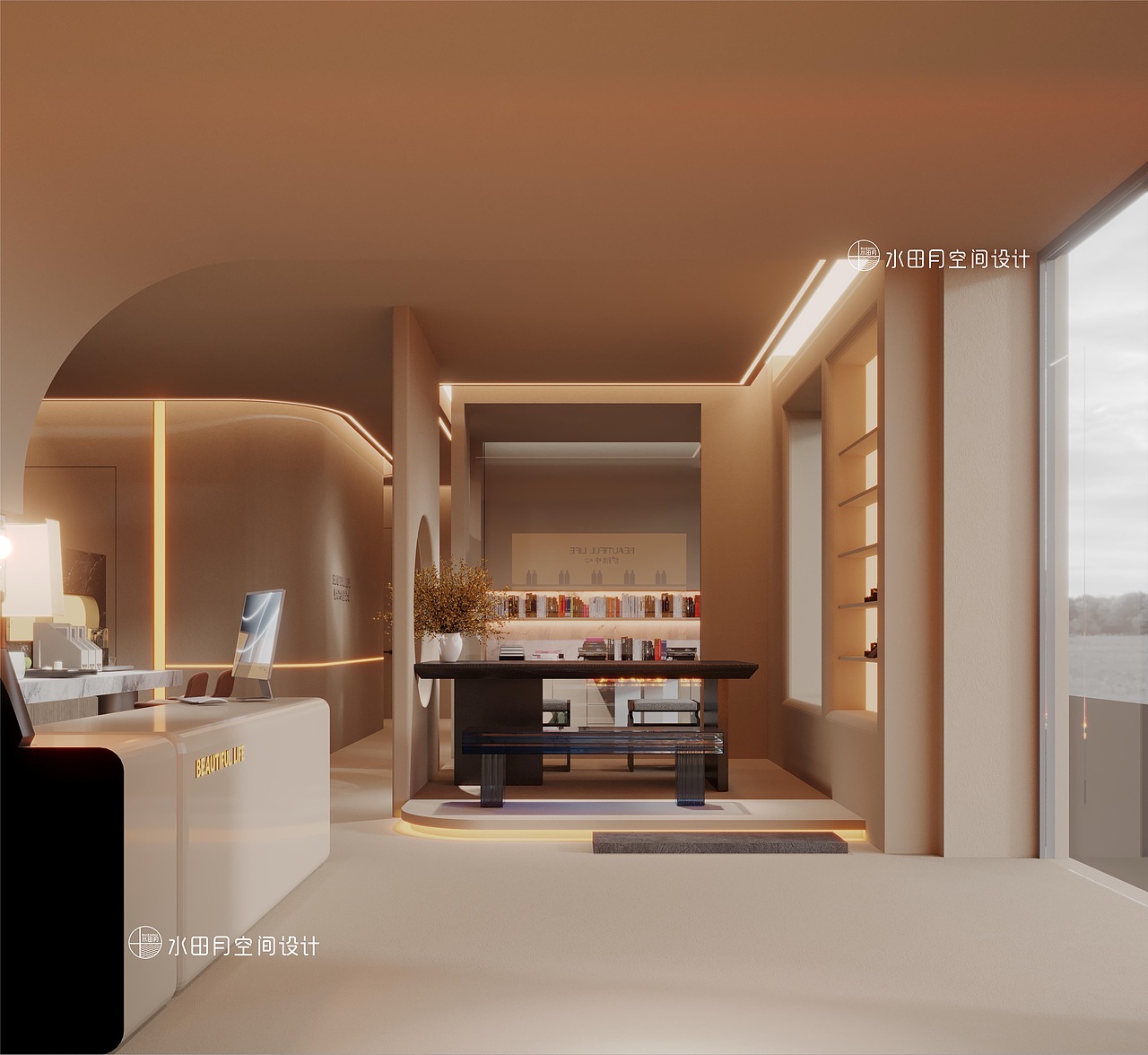 简约并不简单的美容院皮肤管理会所应该如何设计？（图ZMzY0NDQ0NTEy） - 商业空间设计 - 站酷设计师木村空间美学原创素材 - 站酷ZCOOL