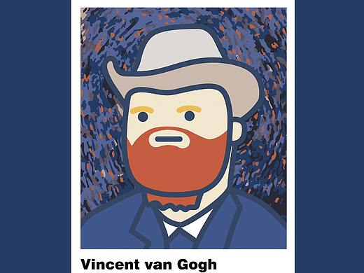 梵高创意插画
