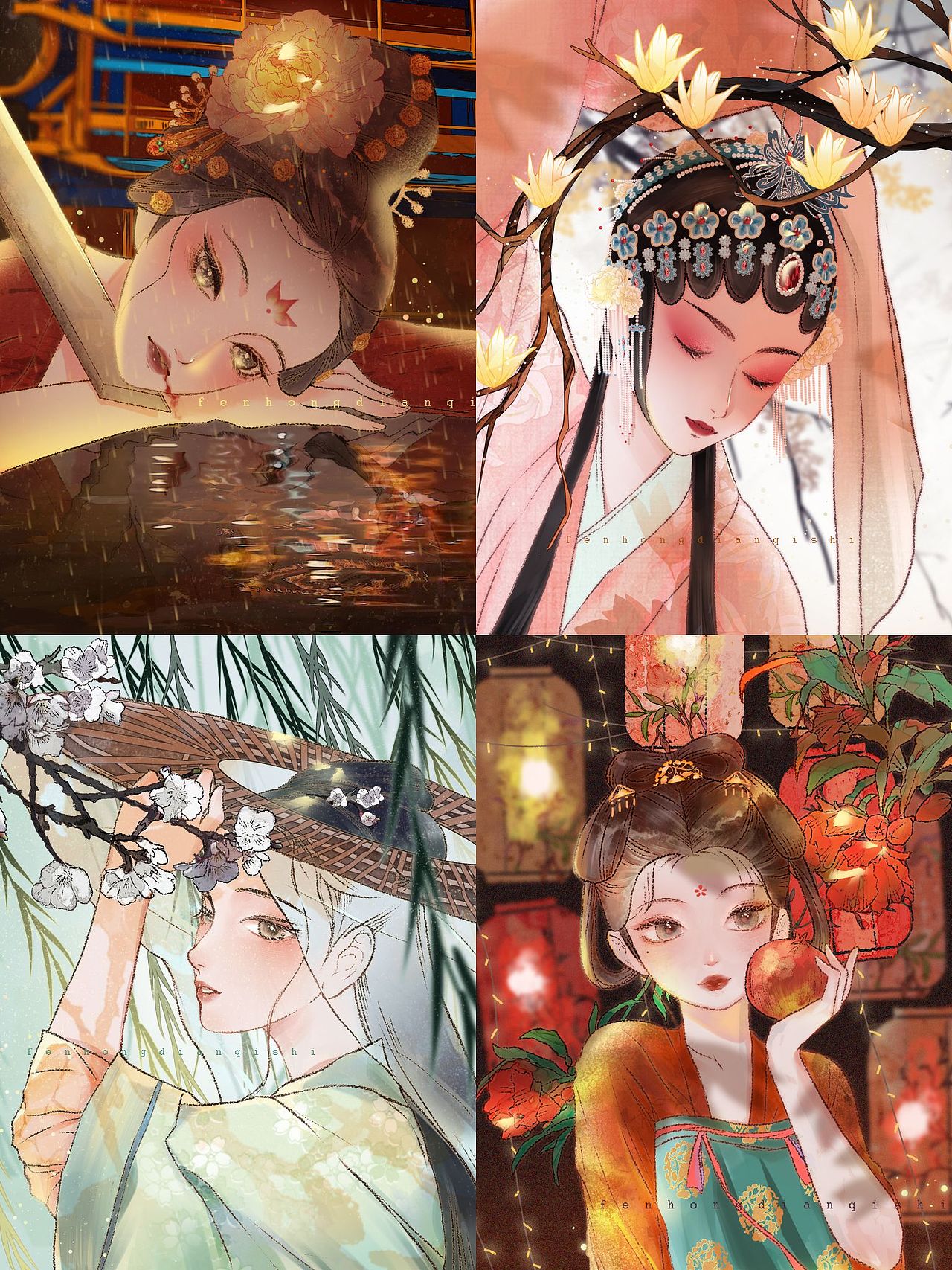 【十二花神系列】花朝节古风汉服插画