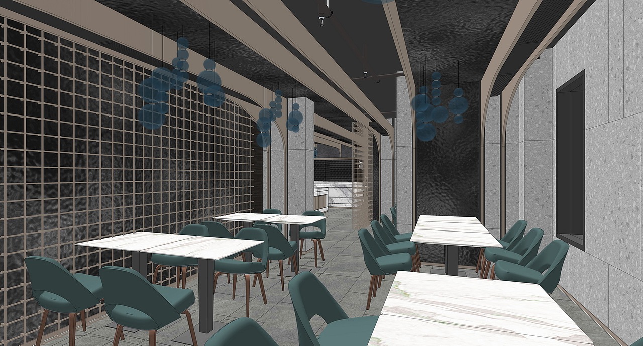 亚朵酒店大堂餐厅SU模型下载（图ZMjYyNzU4NDQw） - 酒店餐饮设计 - 站酷设计师素模网原创素材 - 站酷ZCOOL