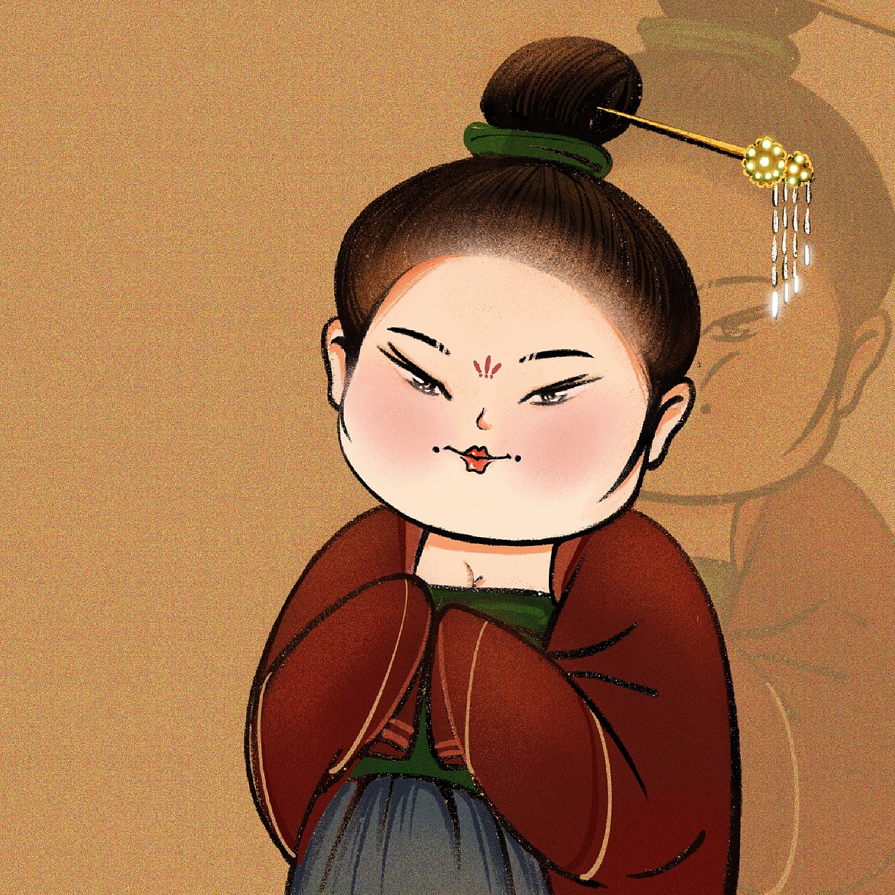 唐代美人QQ版（图ZMjAxODY0MzMy） - 创作习作 - 站酷设计师董哞哞原创素材 - 站酷ZCOOL