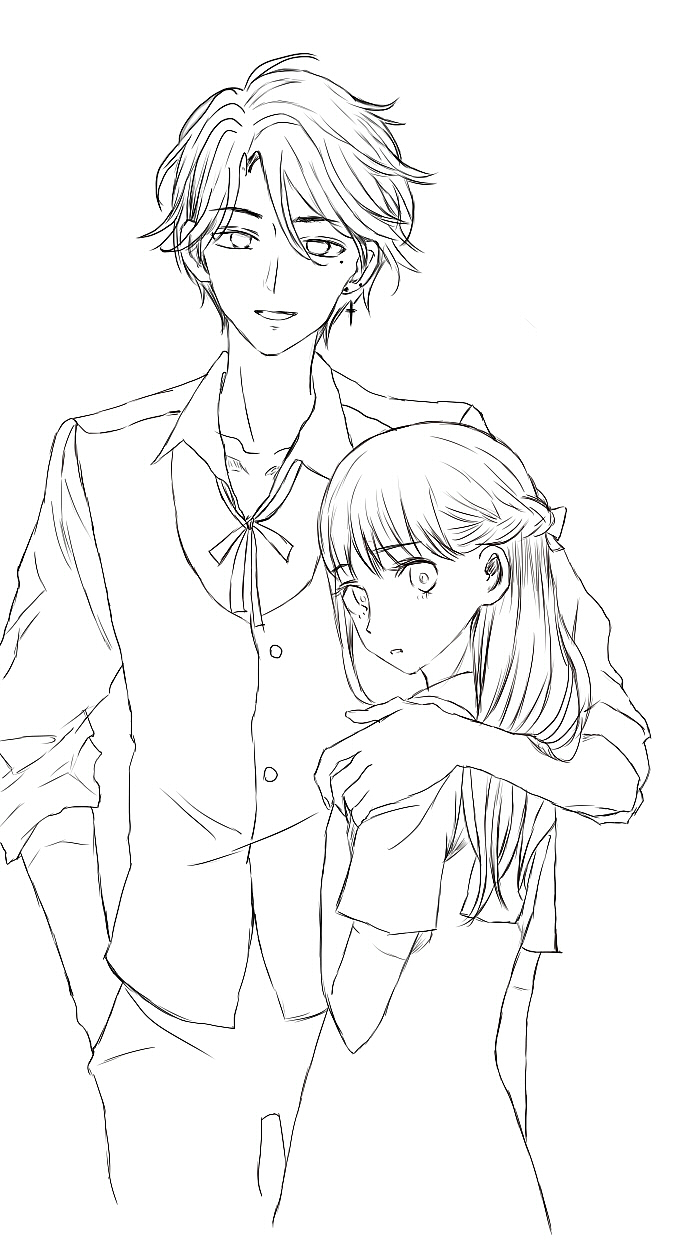 手绘你的名字漫画习作