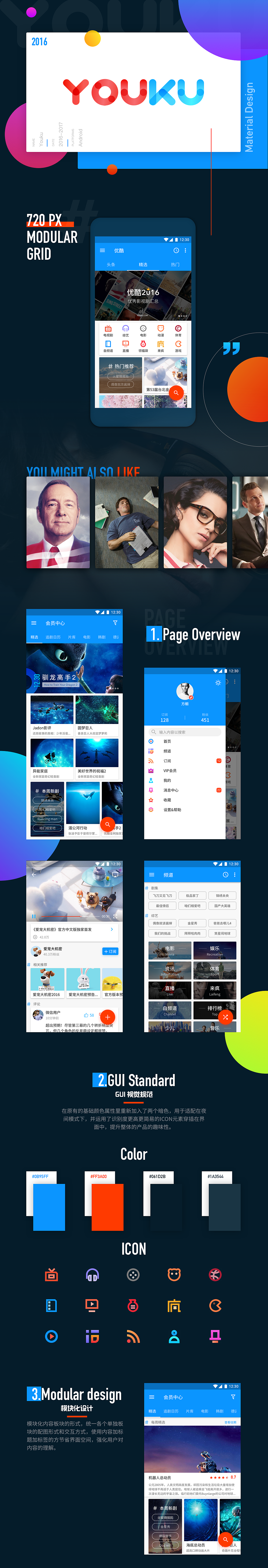 优酷 App for Android(Material Design)(图ZNjgwMjA1NDA=) - APP界面 - 站酷设计师Jadon7原创素材 - 站酷ZCOOL