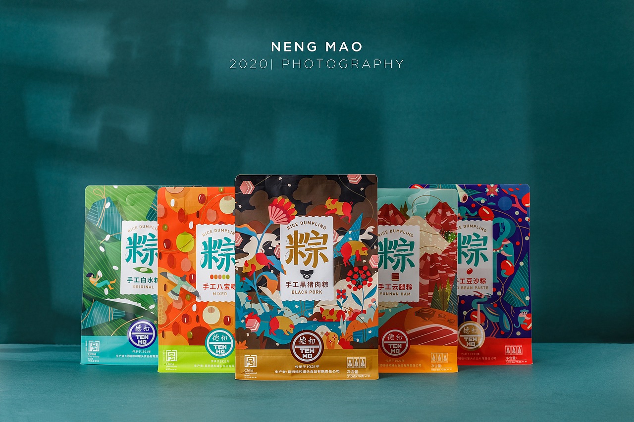 德和罐头.德和香粽礼盒端午粽子拍摄案例。