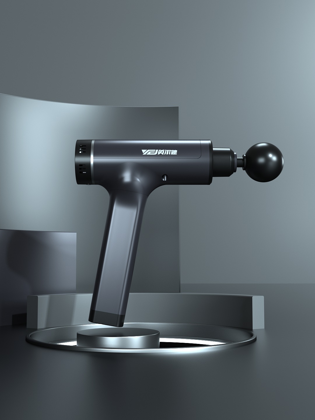 筋膜枪|三维|产品|金鼎鼎_原创作品-站酷(zcool)