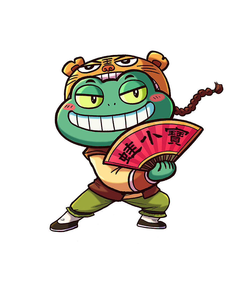 蛙小宝主题餐厅插画设计