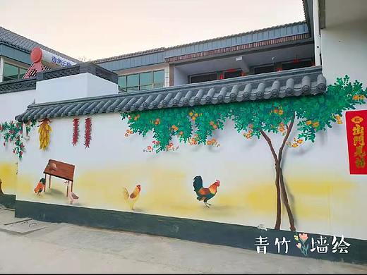 乡愁墙绘，花，玉米墙绘