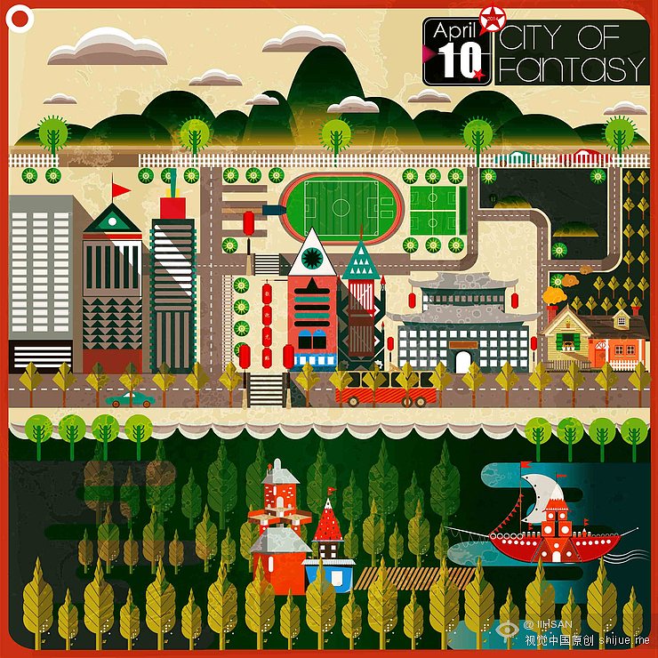 城市印象（图ZMjI0NzAzNjQ=） - 像素画 - 站酷设计师再见孙悟空_X原创素材 - 站酷ZCOOL