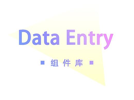 【组件库】Data Entry