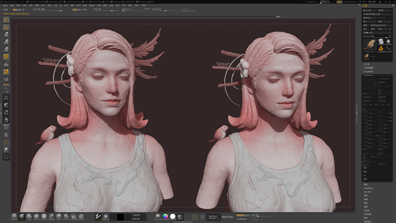zbrush练习|三维|人物/生物|吉呈吉佑 - 原创作品 - 站酷 (zcool)