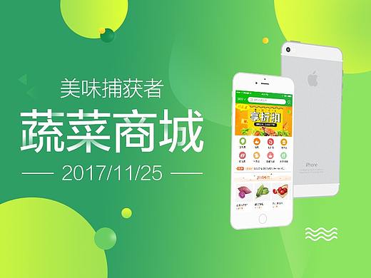 蔬菜蔬果粮油渔林肉海鲜商城，移动UI，手机APP