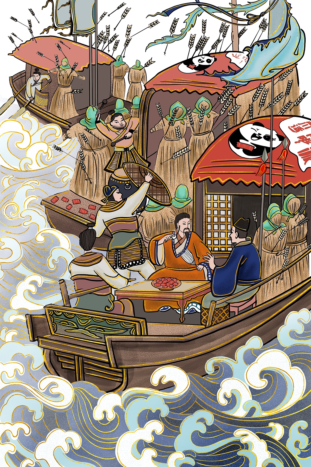 糖果包装插画(三国)