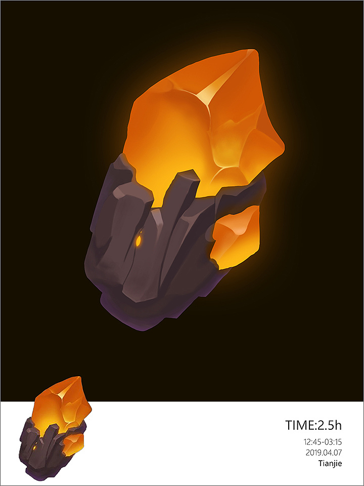 宝石材质练习(临摹 微创)|插画|游戏原画|方向向何方 - 原创作品