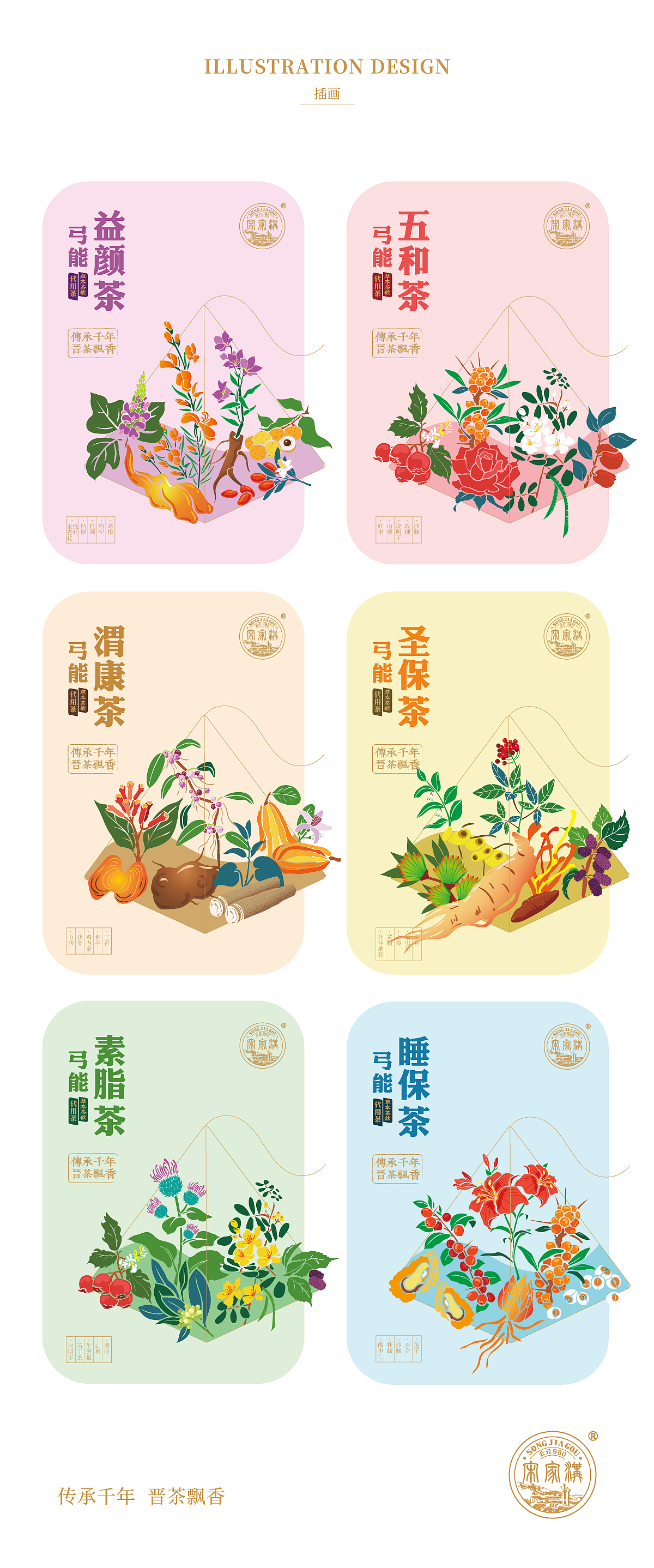 包装设计药茶类宋家沟药茶包装案例二