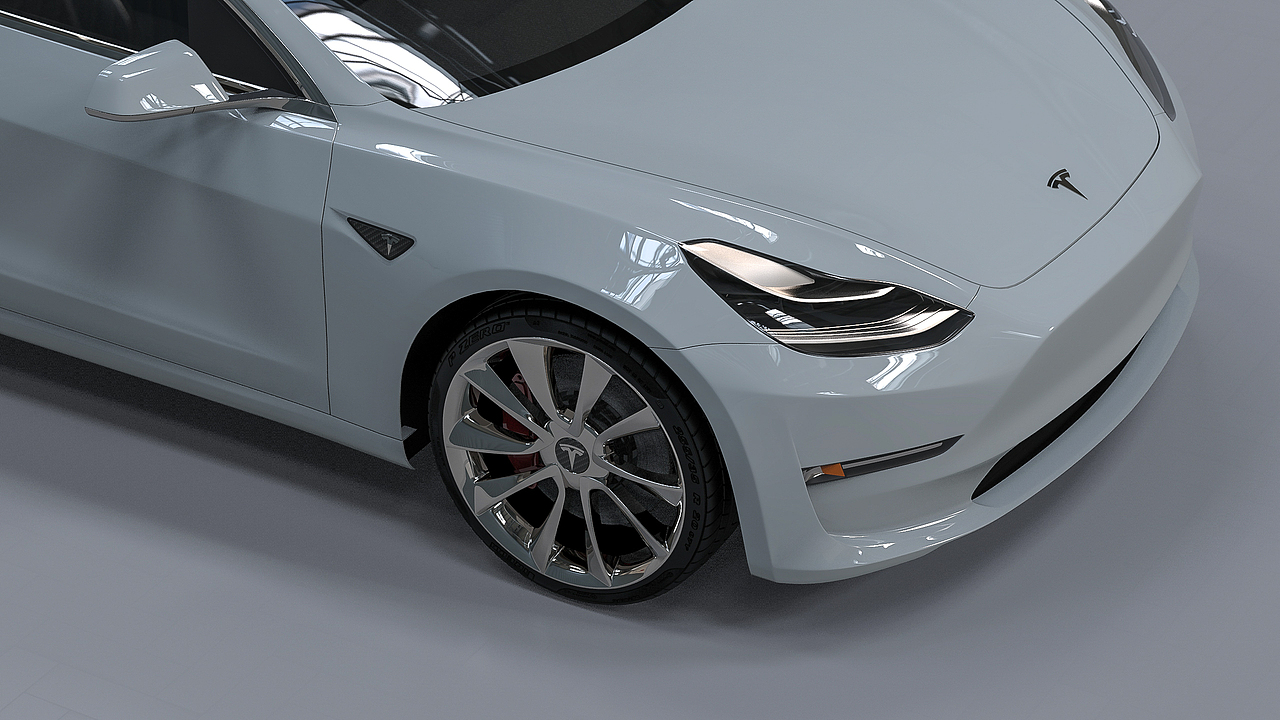 Keyshot&Photoshop】 特斯拉Model3,渲染练习