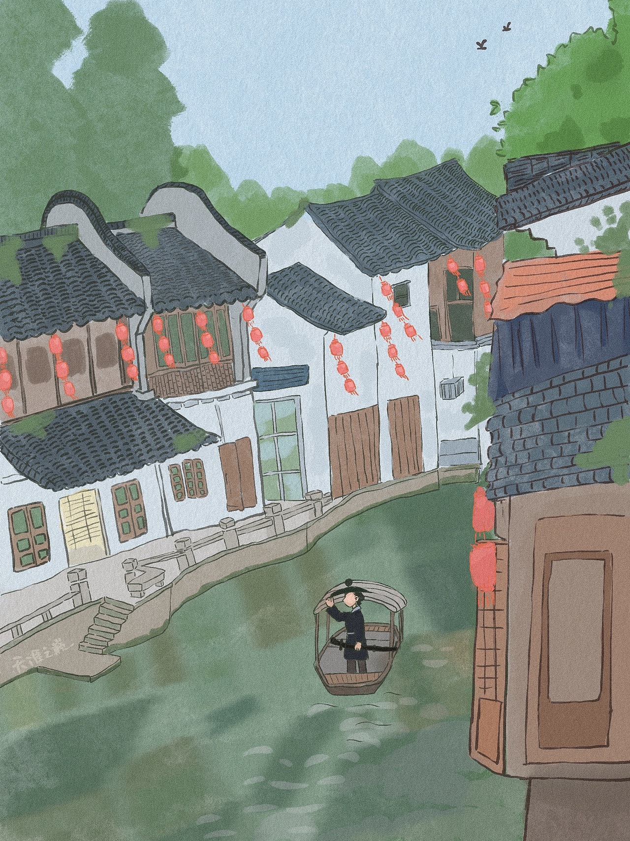 以簡單的心，赴生活的約 | 手繪城市-魔都（1-12/365）（圖ZMzI1OTg2OTQw） - 創(chuàng)作習(xí)作 - 站酷設(shè)計(jì)師畫畫滴天涯原創(chuàng)素材 - 站酷ZCOOL