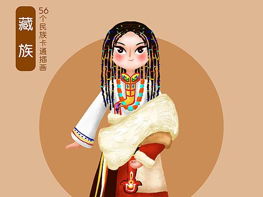 【原创】五十六个民族插画女孩（上）