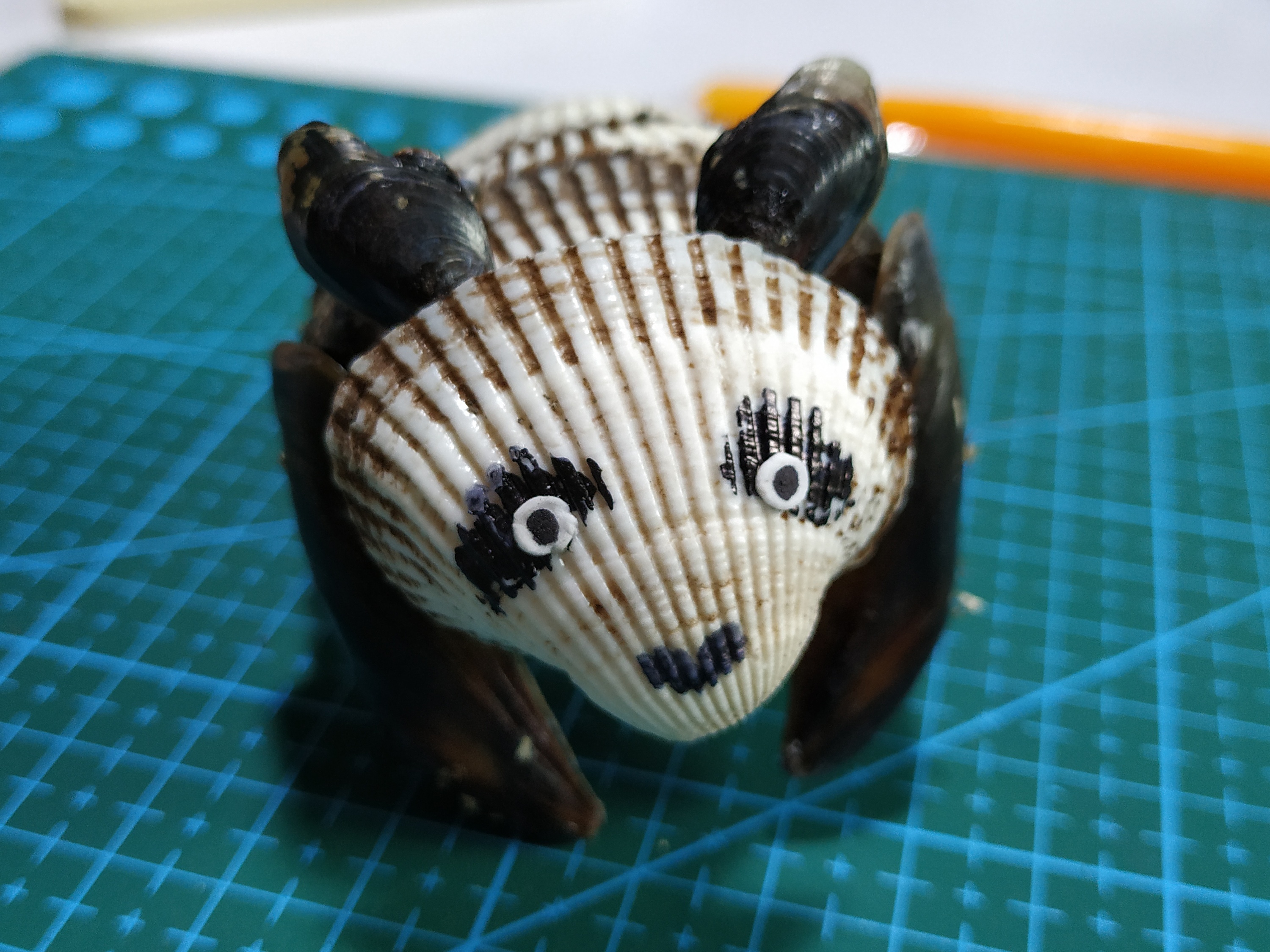 贝壳做的国宝野生大熊猫|手工艺|手办/模玩|喜欢手工的人 - 原创作品