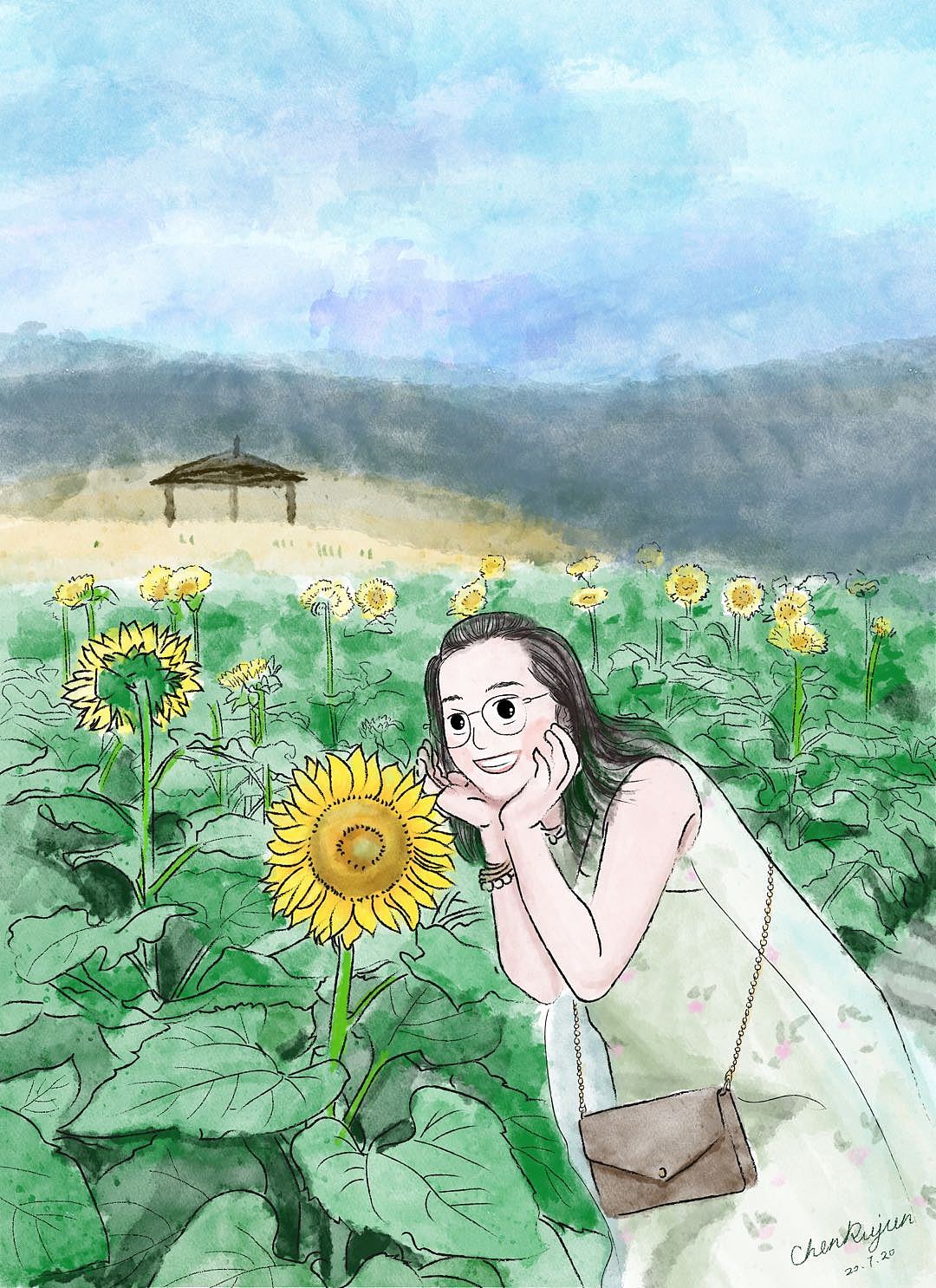 向日葵——拈花湾（图ZMjE3NDkzODUy） - 创作习作 - 站酷设计师夜色中的音符原创素材 - 站酷ZCOOL