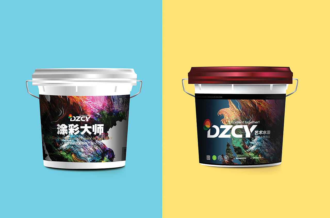 大正彩翼艺术涂料包装设计