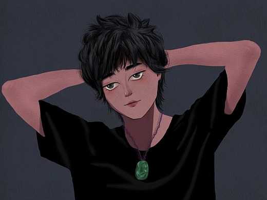 暗黑系男/女手绘头像