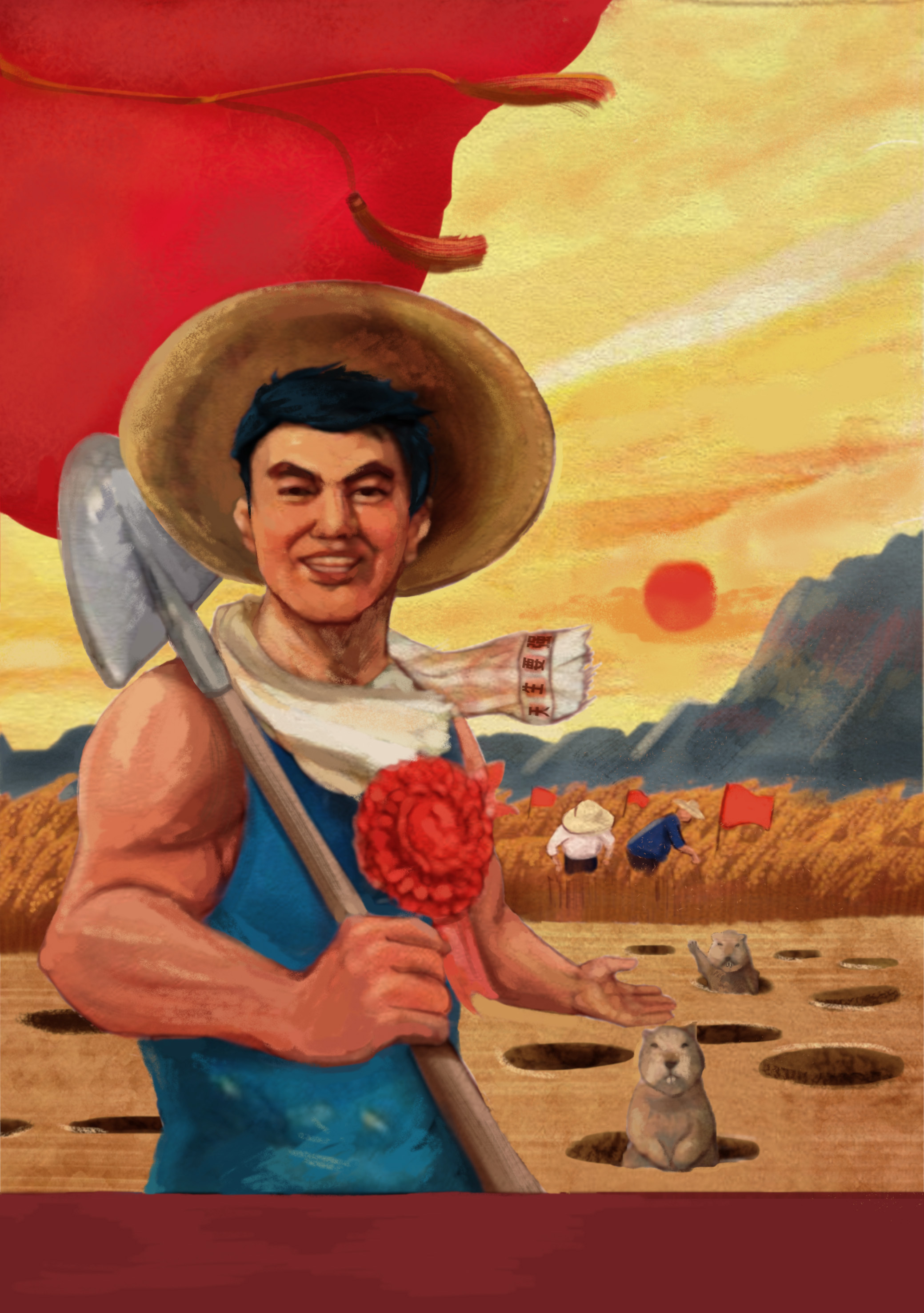 五一劳动节复古海报