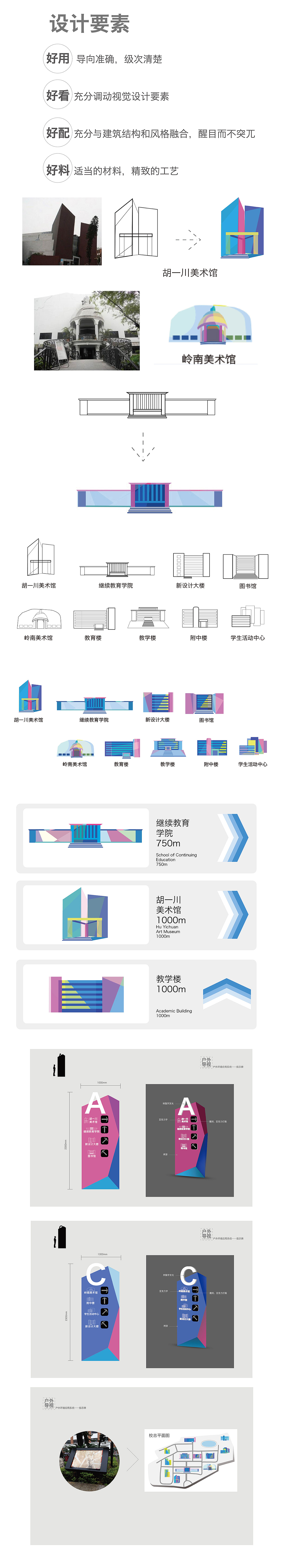 广州美术学院户外导视系统（图ZNzA3NTI0MTY=） - 宣传物料 - 站酷设计师五花菜原创素材 - 站酷ZCOOL