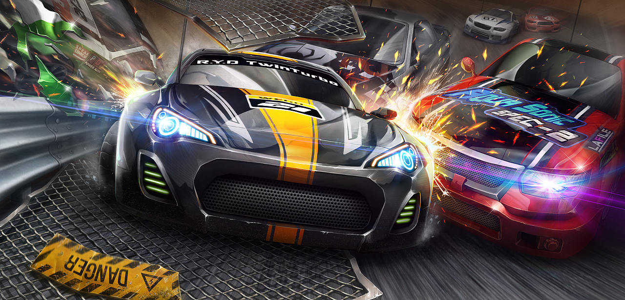 海报动画背景曙光之战波鲁鲁大冒险赛车0车03d渲染and摄影1灵感1添加