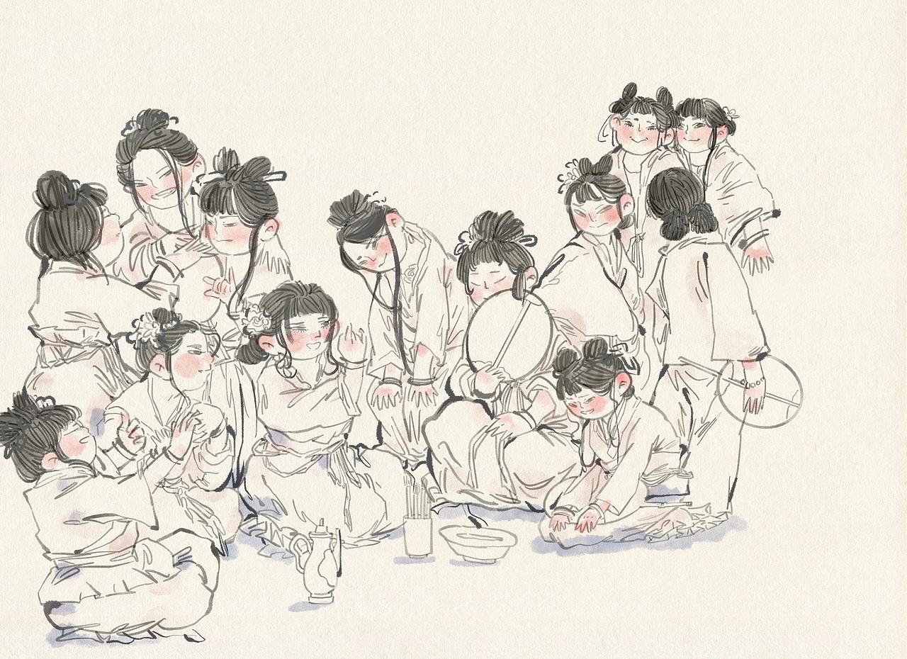 最近画的国风小稿（图ZMjg0ODQ3NTMy） - 单幅漫画 - 站酷设计师子木绘文艺创作工原创素材 - 站酷ZCOOL