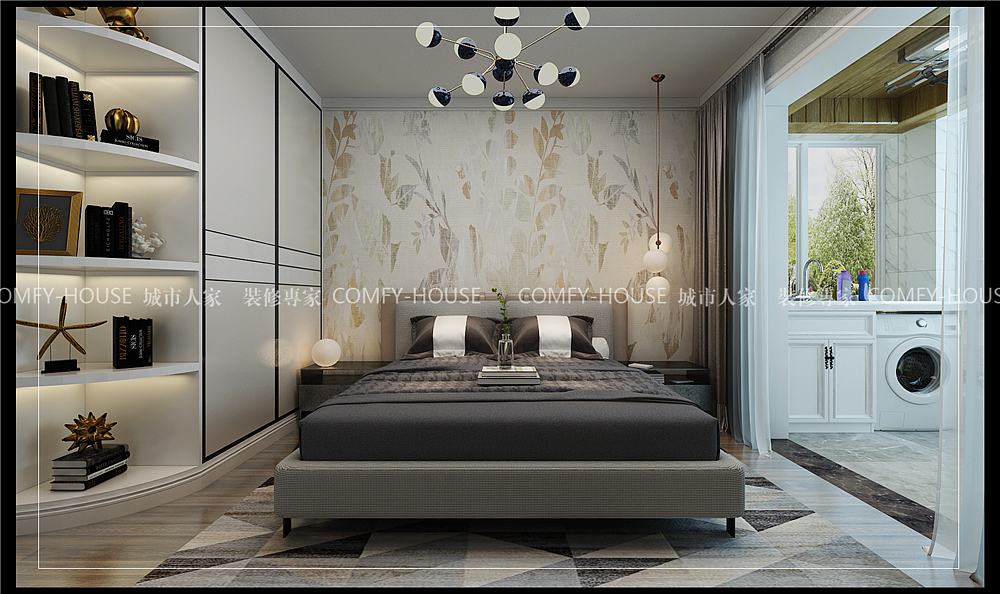 济阳华鑫现代城现代简约风格装修效果图，济南城市人家（图ZMTg4MDQ3NjM2） - 家装设计 - 站酷设计师济南城市人家原创素材 - 站酷ZCOOL