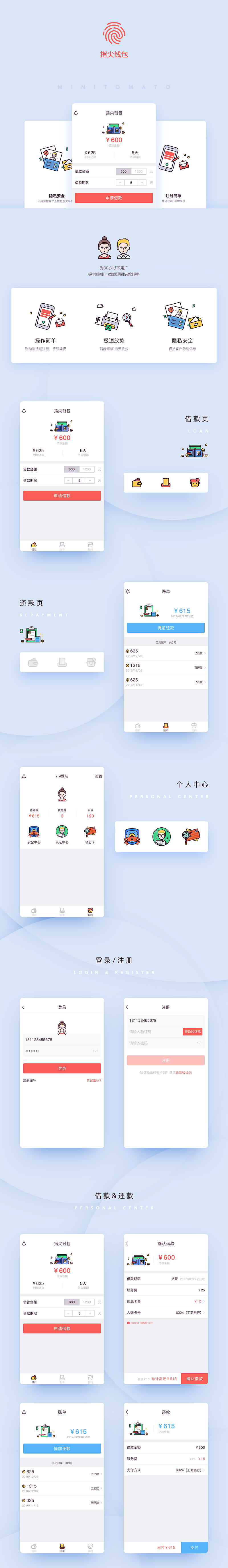 指尖钱包app再设计&思考（图ZNzYwMjQ0ODQ=） - APP界面 - 站酷设计师小蓝耶原创素材 - 站酷ZCOOL
