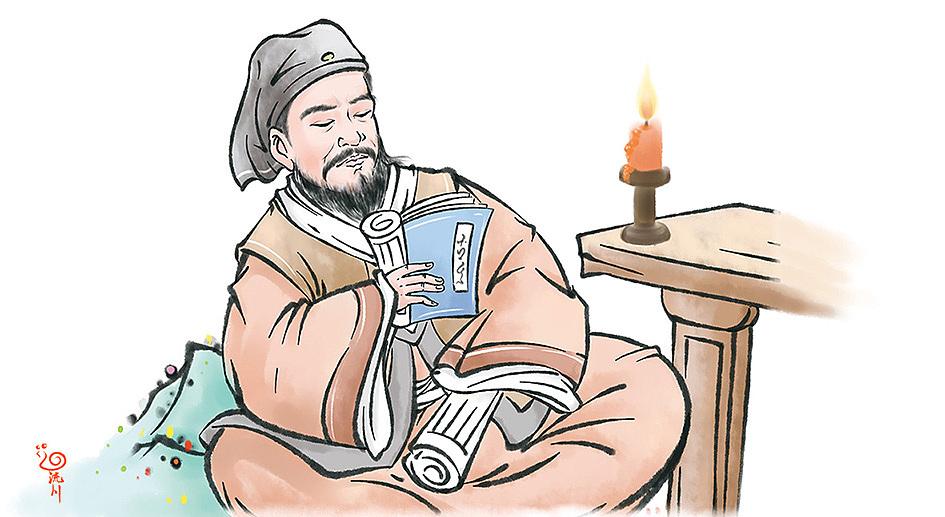 为出版社画的《小古文》系列插图