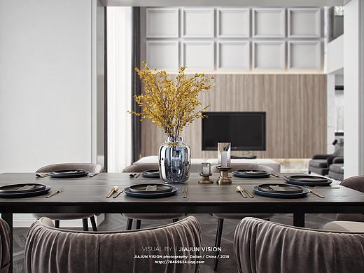 现代黑白灰别墅效果图表现