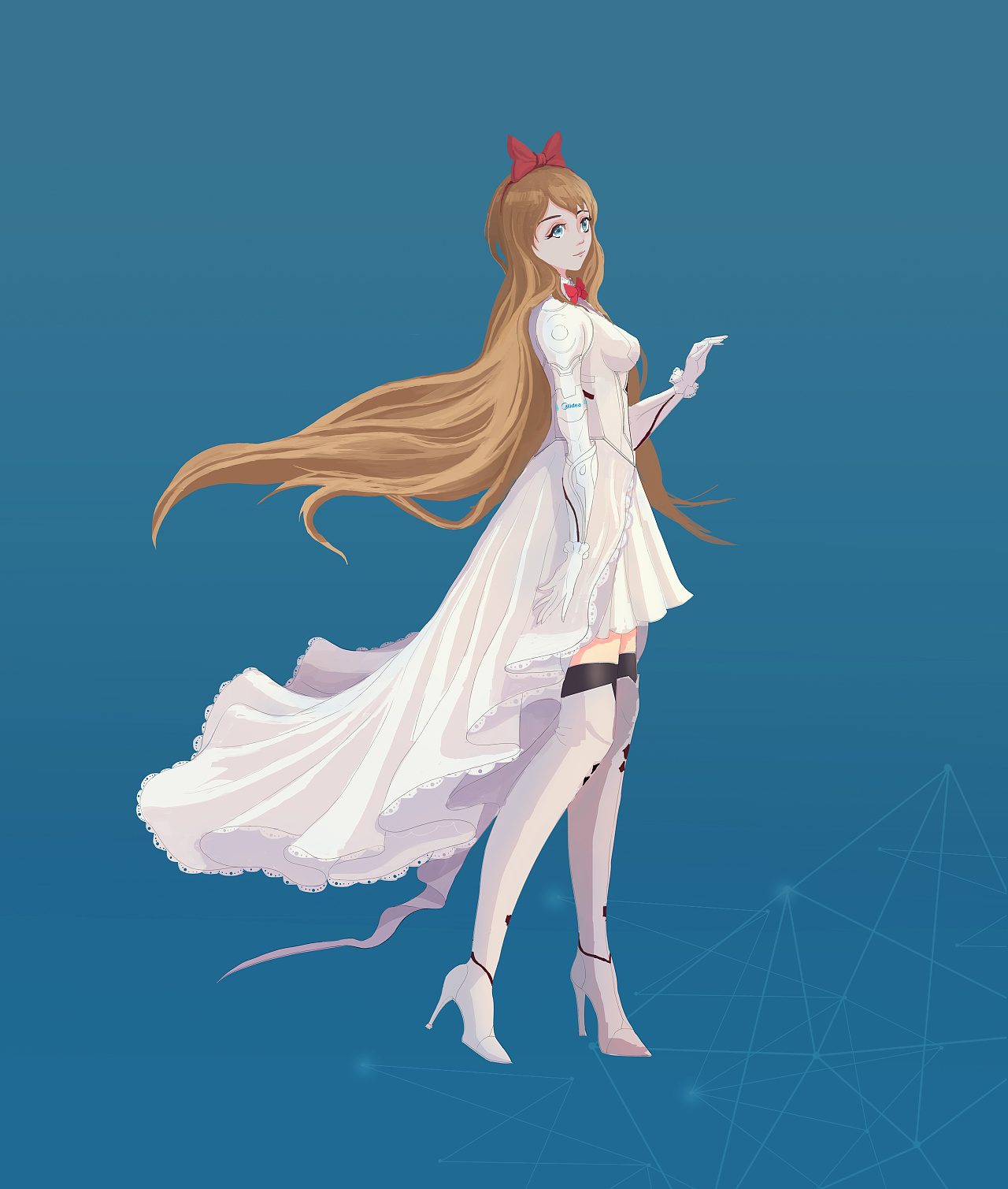 美的空调二次元代言人少女amy