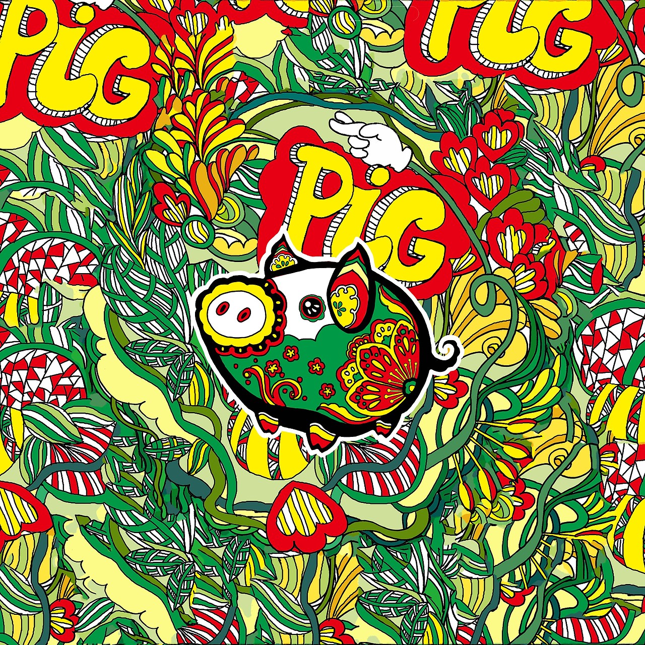 泥咕咕十二生肖插画设计