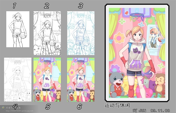 一些个人绘画过程（图ZNTExOTA4） - 商业插画 - 站酷设计师吖JUN原创素材 - 站酷ZCOOL