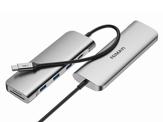 USB-C  HUB 多功能扩展坞渲染练习