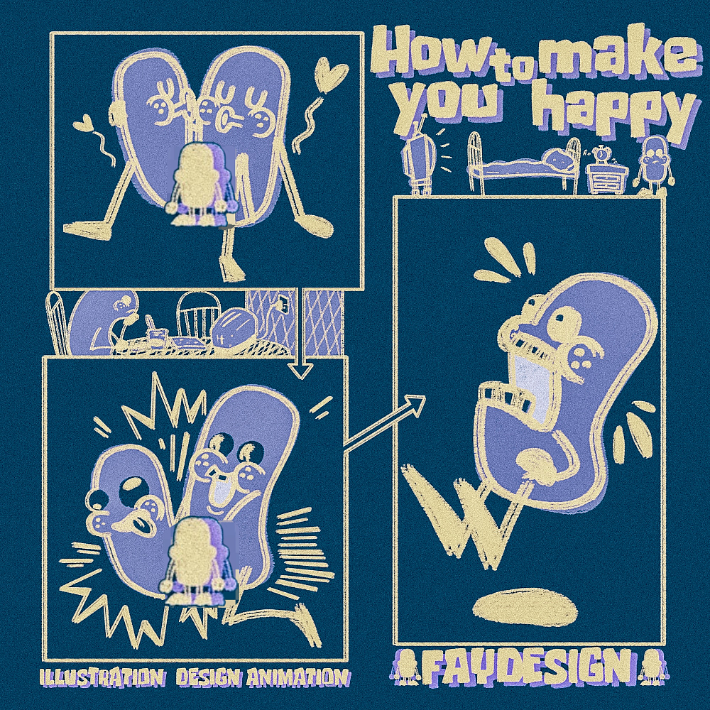 [原创插画] How to make you happy?（图ZMzY0NTEwMjA4） - 新锐潮流插画 - 站酷设计师FAY橙原创素材 - 站酷ZCOOL