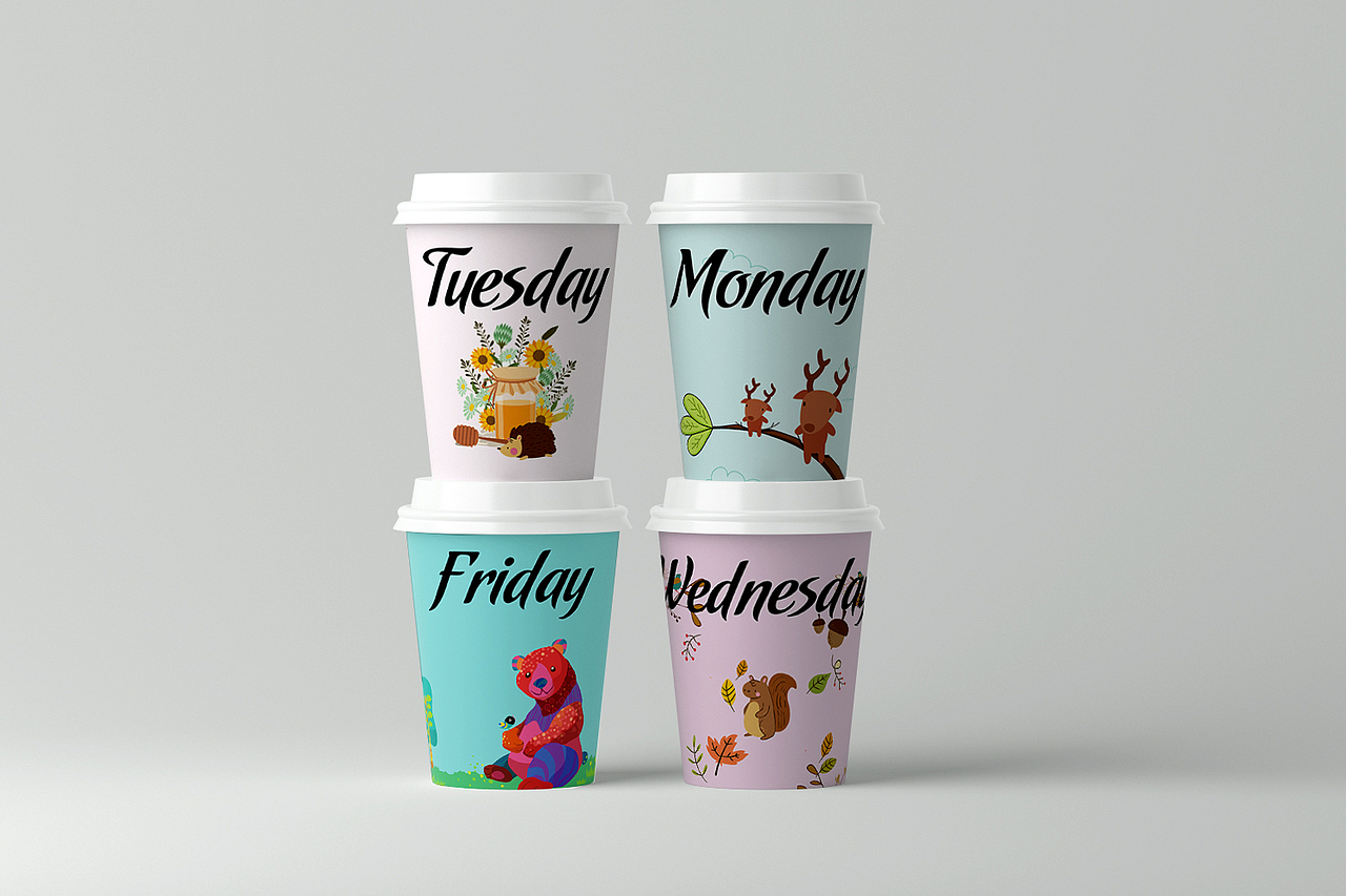 狗粮食品纸杯包装设计