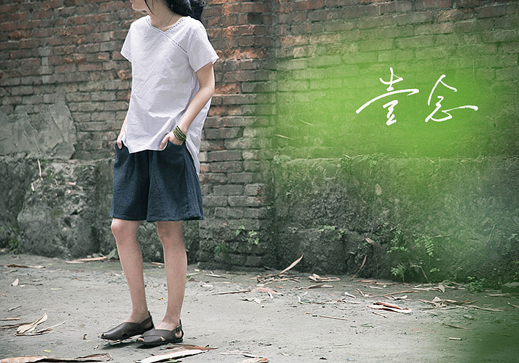 壹念原创女士夏装纯棉手工走线文艺百搭短袖套头T恤 女式纯棉T恤（图ZMTYzNjgwNjQ=） - 休闲/流行服饰 - 站酷设计师王善斌原创素材 - 站酷ZCOOL