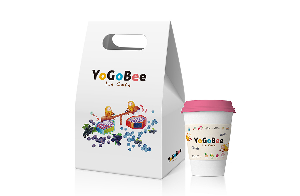YoGoBee 优碧冰咖 品牌识别形象设计（图ZODM4NDgwMTY=） - 品牌 - 站酷设计师涂设计原创素材 - 站酷ZCOOL