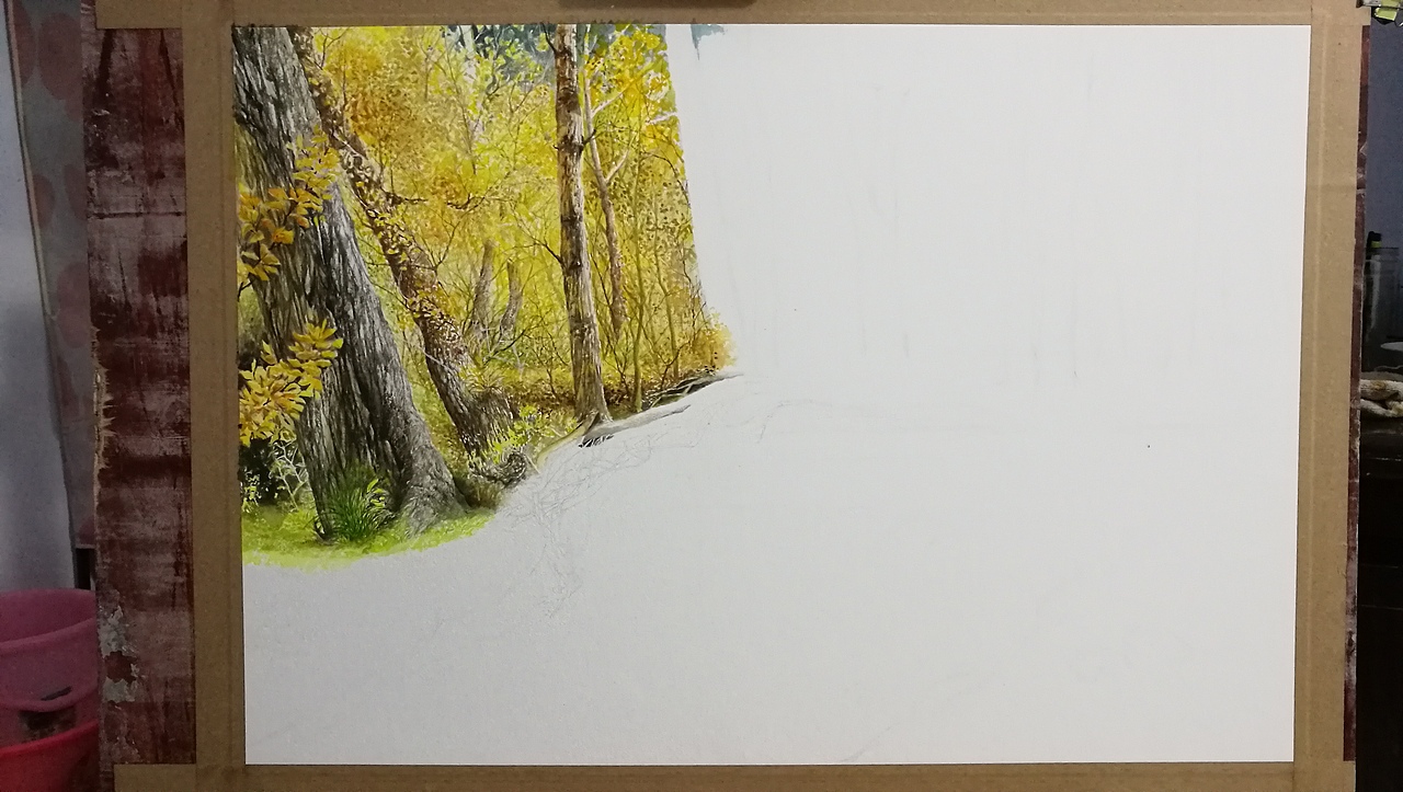 秋天的树林（图ZMTgyMTcxNTM2） - 绘画 - 站酷设计师一生梦里原创素材 - 站酷ZCOOL