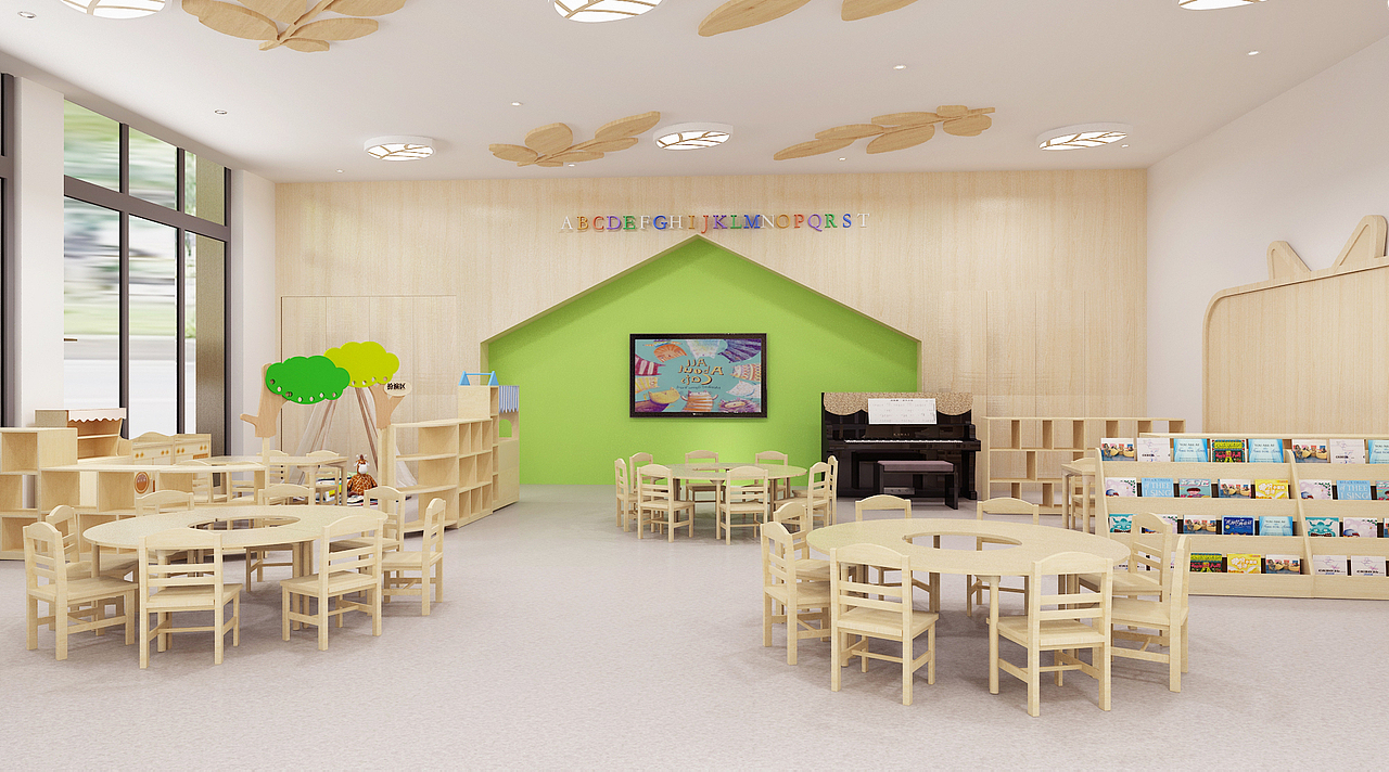 室内设计高颜值幼儿园环境华德装饰设计幼儿园空间设计这样的高端幼儿