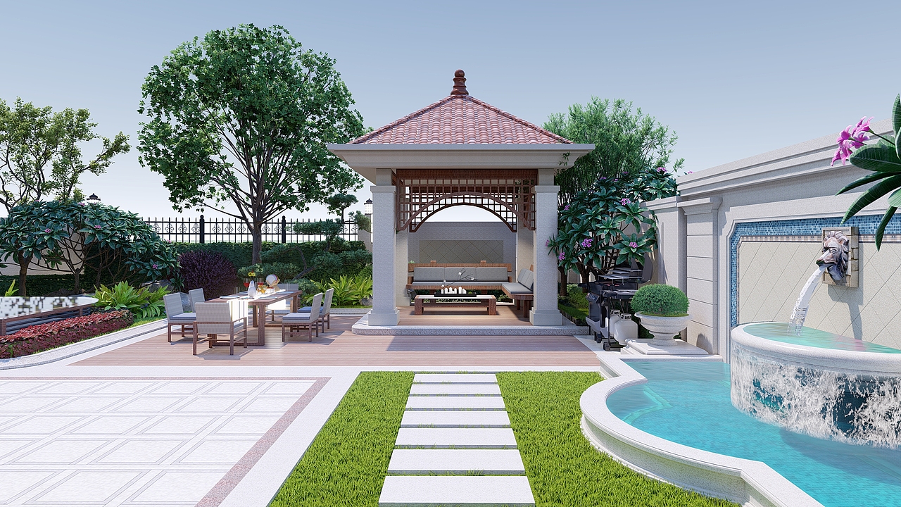 庭院景觀（圖ZMTc1ODA5NTY0） - 景觀設(shè)計(jì) - 站酷設(shè)計(jì)師Garden_Liu原創(chuàng)素材 - 站酷ZCOOL