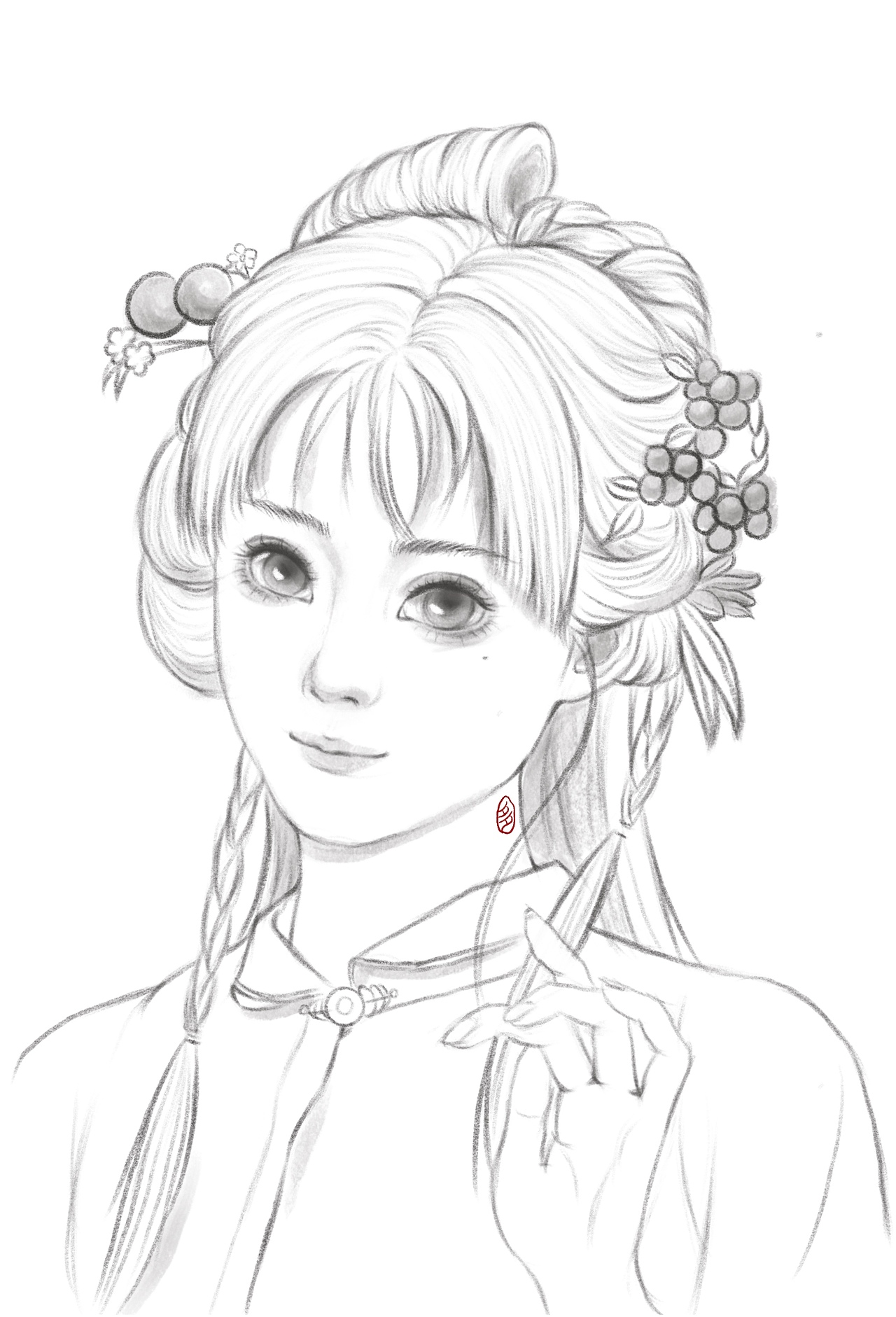 水彩人像练习,报班作业