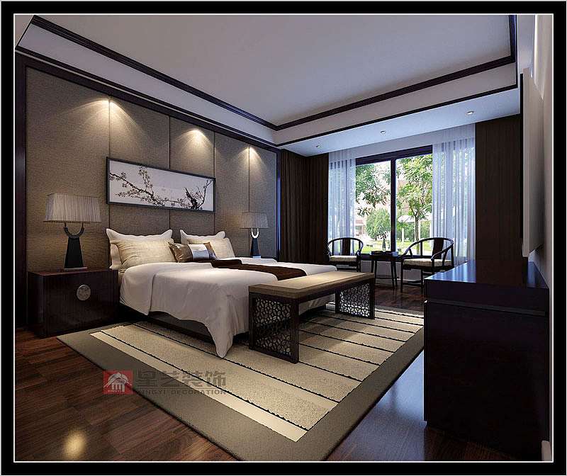 贵阳地铁·湖山郡别墅装修,新中式设计效果图!