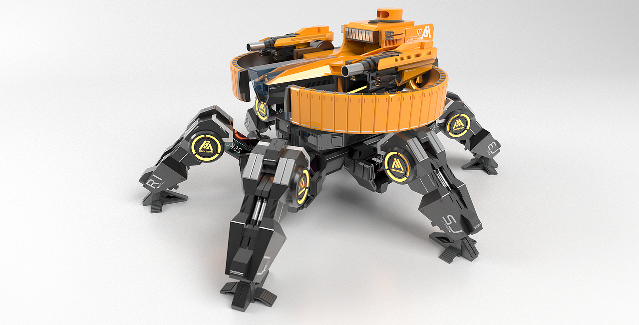 科幻机甲概念设计方案mechstorm试做机