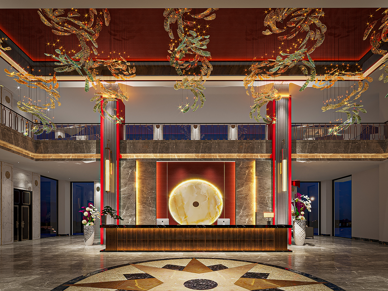 大堂（图ZMTk2MjM2NzQ4） - 家装设计 - 站酷设计师悅來閣主原创素材 - 站酷ZCOOL