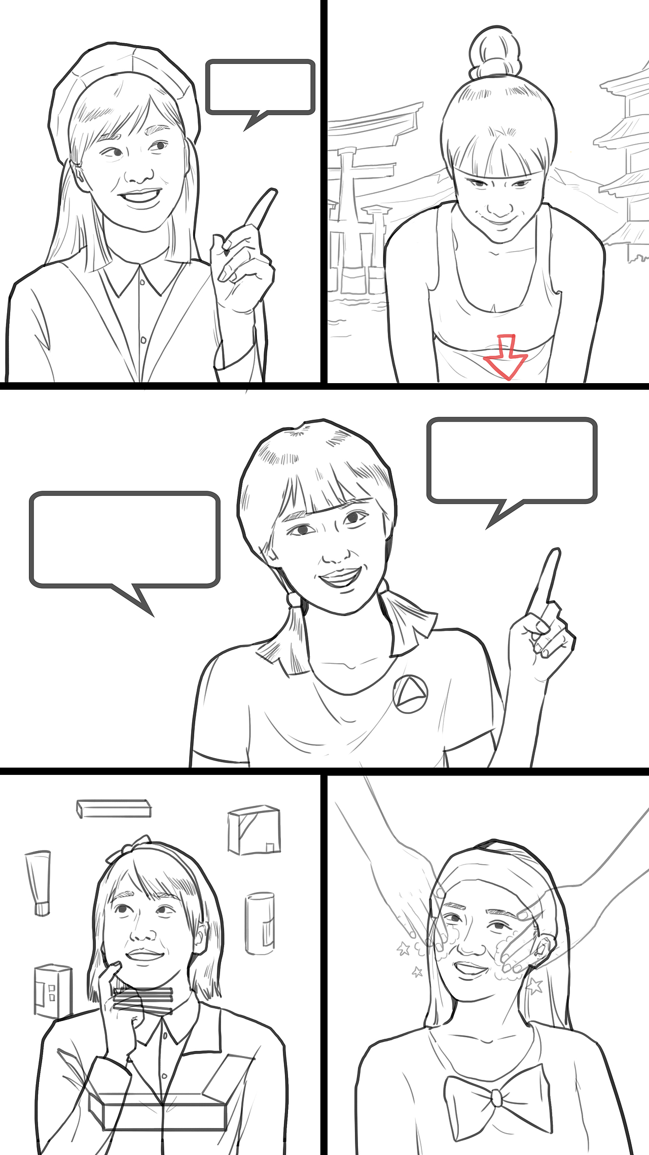 zi sheng tang-少女组合（图ZMTkyMjU1MTY4） - 商业插画 - 站酷设计师FANZHEWEN66原创素材 - 站酷ZCOOL